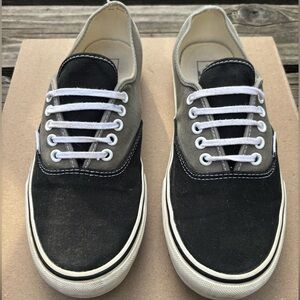 Vans Two-Tone Black & Gray Low-Top Canvas Sneakers